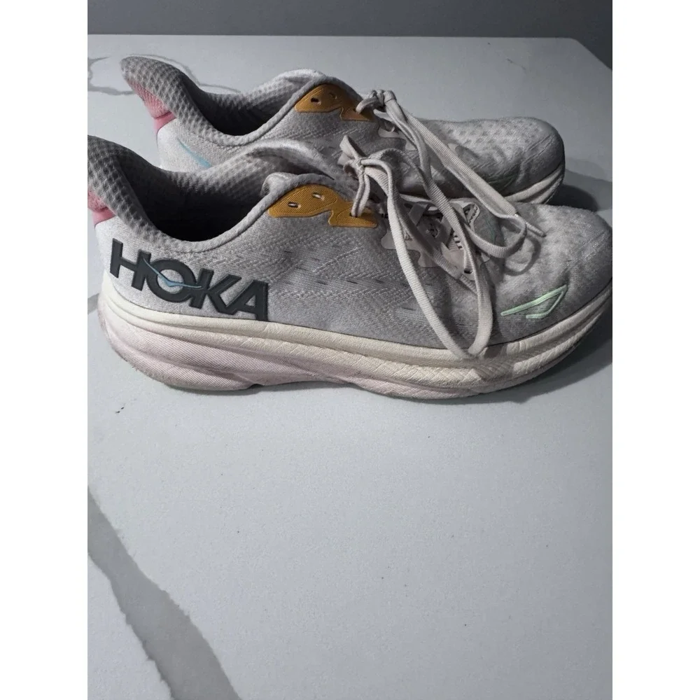 Size 8 B - Hoka‎ One One Clifton Vanilla Astral Running Shoes Sneakers